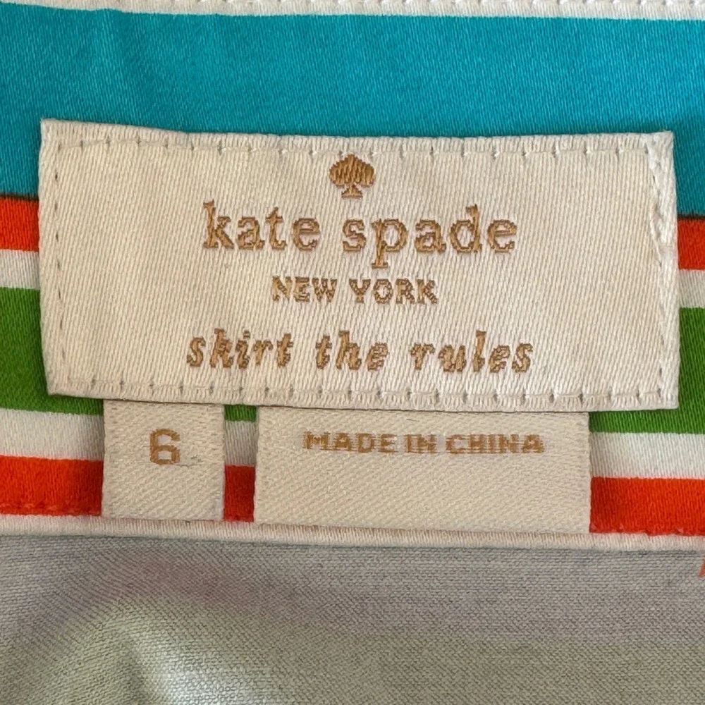 Kate Spade Size 6 Skirt the‎ Rules Barry Multi Color Stripe Mini Skirt